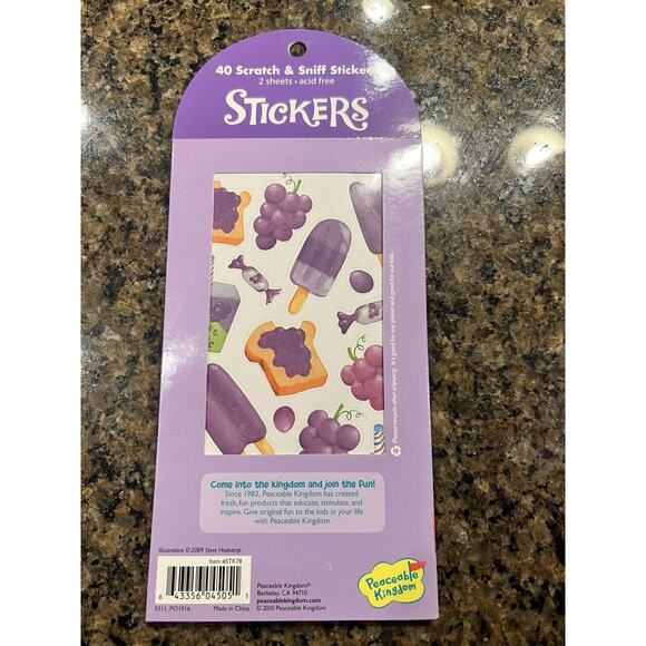 Peaceable Kingdom 2010 Scratch And Sniff Stickers Lot Of 5 New In Packaging - Picture 5 of 11